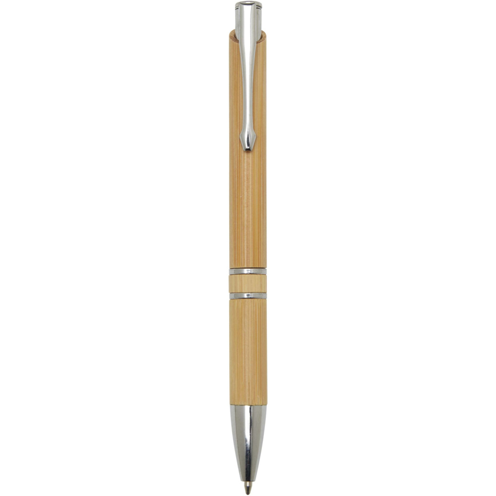 Logotrade promotional gift picture of: Wicker bamboo ballpoint pen