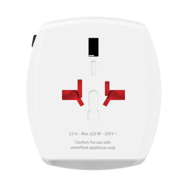 Logo trade corporate gift photo of: SKROSS World Travel Adapter MUV 2-pole with USB A and C