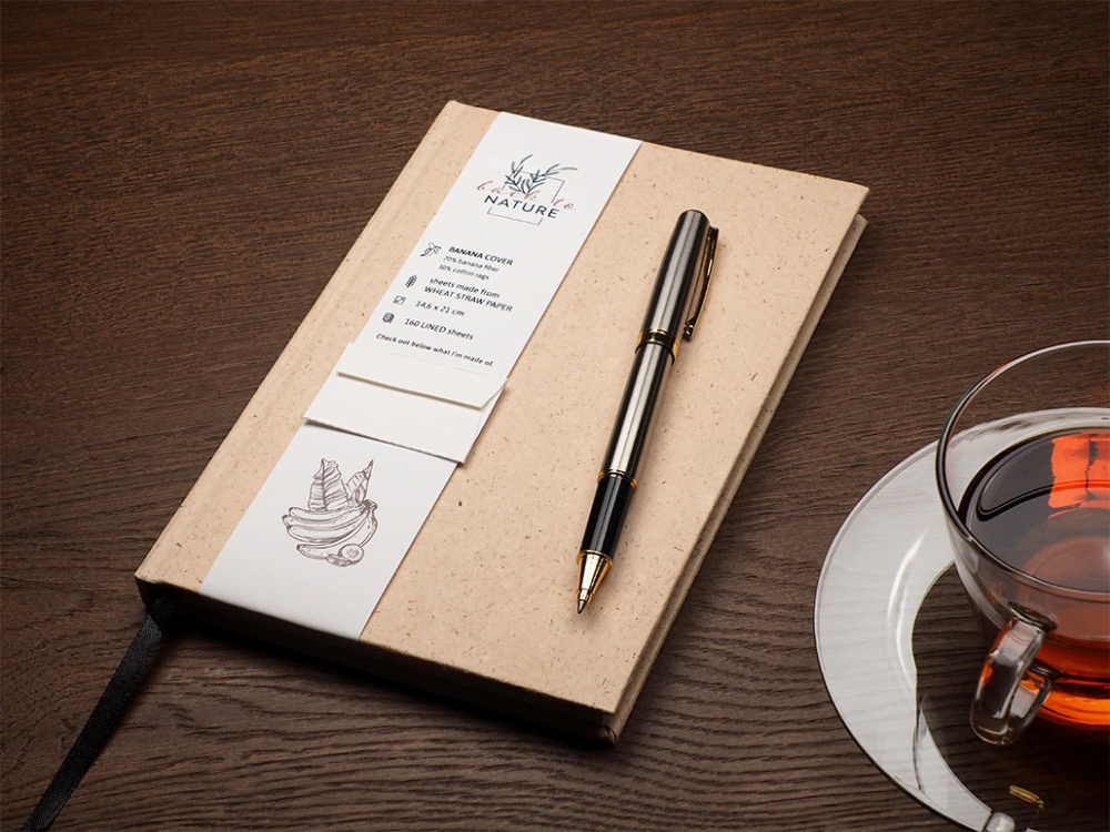 Logotrade business gift image of: Recycled Banana Notebook 209734200