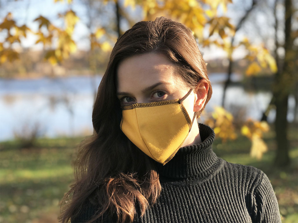 Logotrade advertising products photo of: BLACK-BLACK cotton face mask 140116500