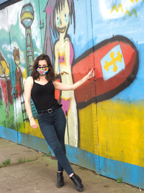 Logo trade corporate gifts picture of: MARS cotton mask (size M) 1379165