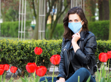 Logo trade promotional giveaway photo of: VENUS PRO cotton face mask with a pocket an HEPA filter 1378165