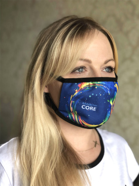 Logo trade promotional merchandise picture of: MARS PRO cotton mask (size M) with pocket and HEPA filter 1380165