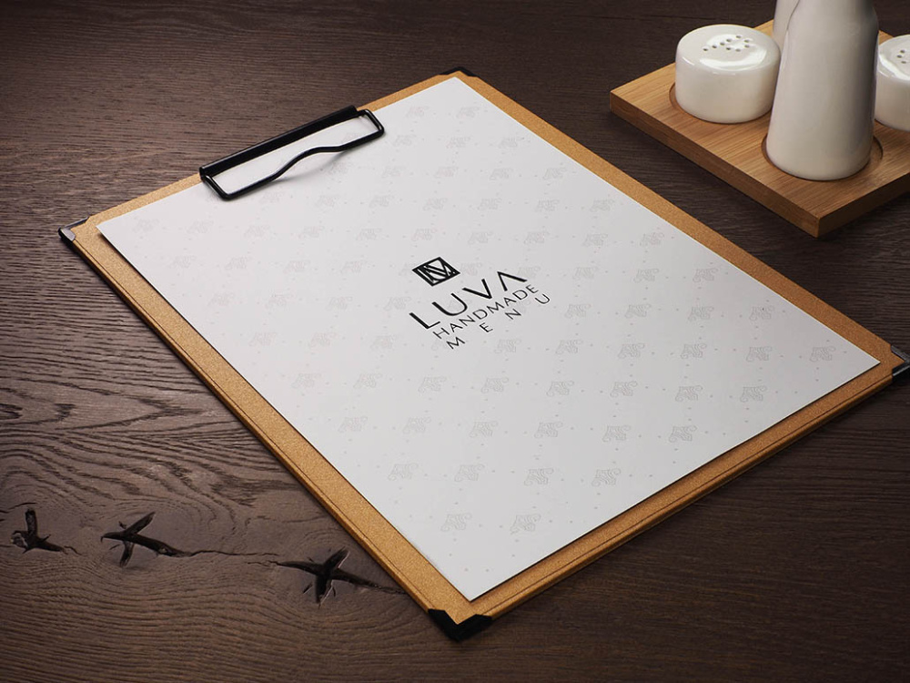 Logo trade promotional merchandise picture of: Clipboard menu 1028280