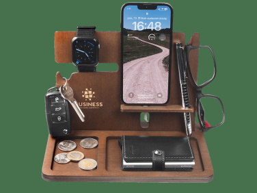 Logo trade promotional giveaways image of: Wooden organiser 2016121