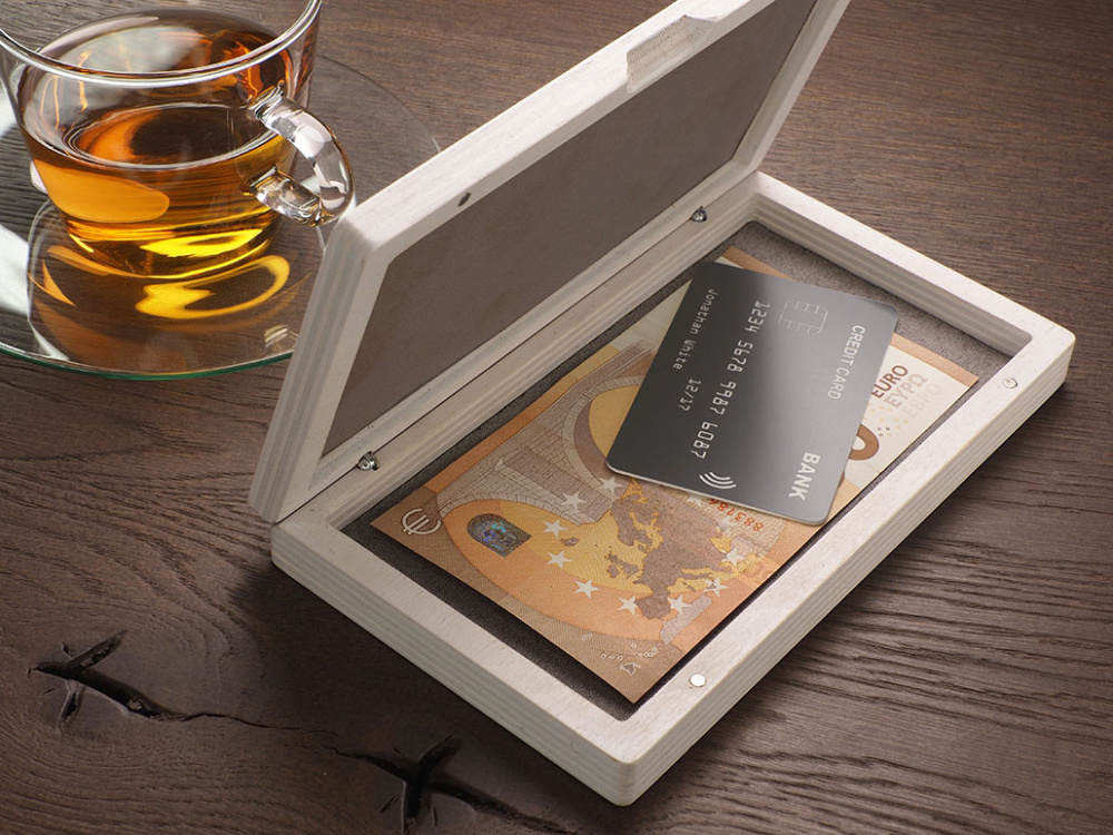 Logotrade business gift image of: Wooden bill box 1816121
