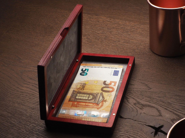 Logo trade promotional merchandise picture of: Wooden bill box 1816121