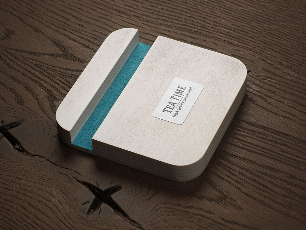 Logo trade promotional giveaways picture of: Wooden telephone stand 1847121