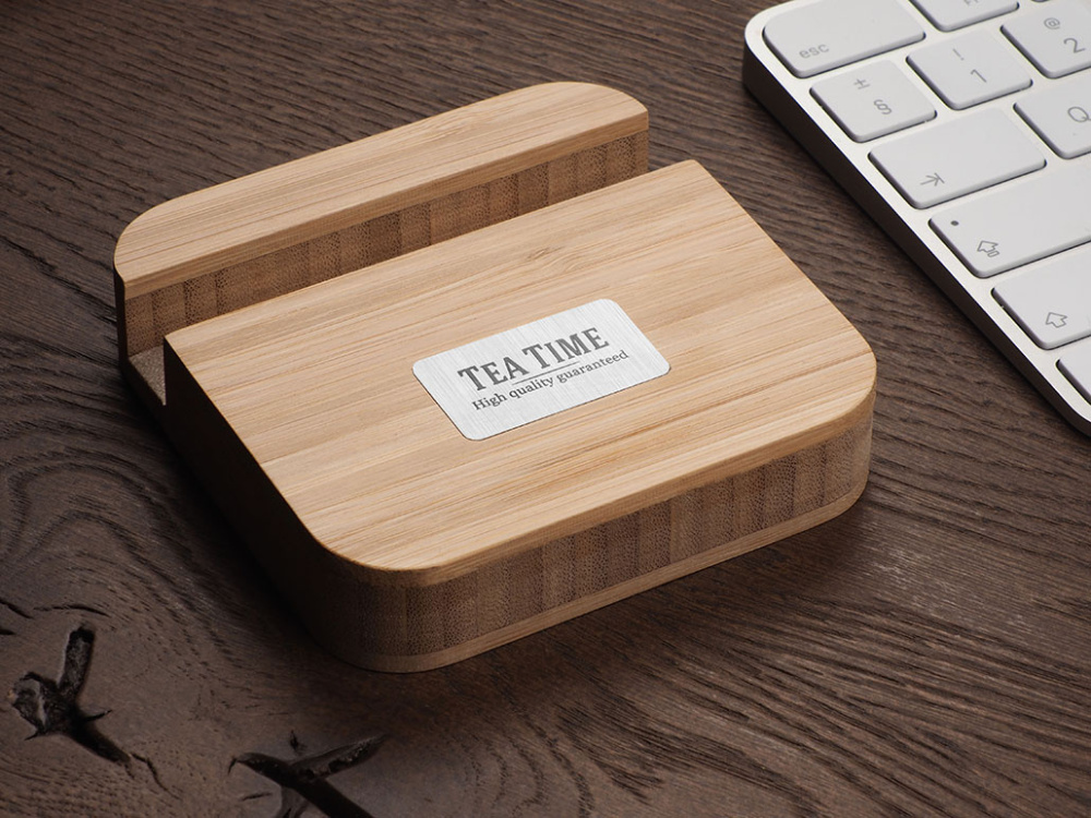 Logo trade corporate gifts picture of: Wooden telephone stand 1847292