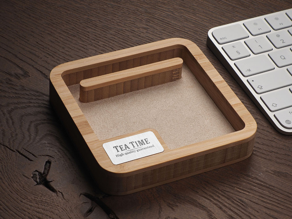 Logo trade advertising products image of: Wooden desk organiser 1846292