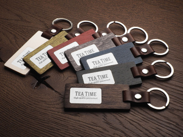 Logo trade promotional product photo of: Wooden keyring 1853121