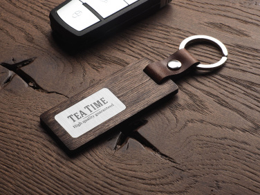 Logo trade promotional items image of: Wooden keyring 1853121