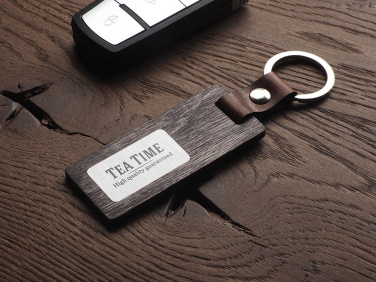 Logo trade promotional giveaway photo of: Wooden keyring 1853121