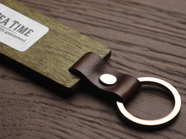 Logo trade promotional product photo of: Wooden keyring 1853121