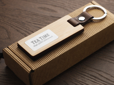 Logo trade corporate gifts picture of: Wooden keyring 1853292