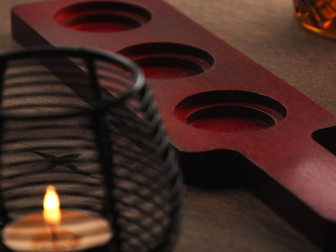 Logo trade promotional giveaways image of: Wooden 3 Shot Serving Board 1863121