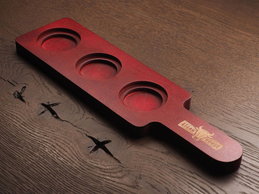 Logotrade promotional gift picture of: Wooden 3 Shot Serving Board 1863121