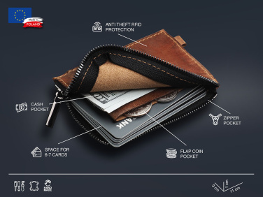 Logo trade business gifts image of: Wallet 1935310