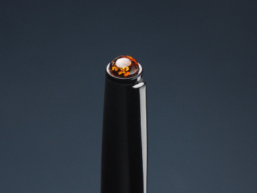 Logo trade promotional giveaways image of: Ball pen with AMBER stone 2070036