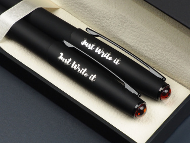 Logo trade promotional giveaway photo of: Amber Pen set  1235036