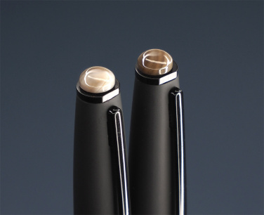 Logotrade promotional products photo of: Striped Flint Pen set 1284036