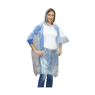 Logo trade promotional giveaway photo of: Clear poncho/raincoat