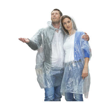 Logo trade promotional merchandise image of: Clear poncho/raincoat