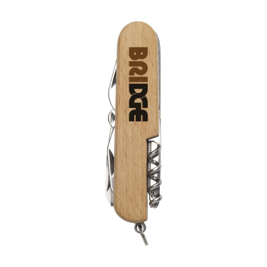 Logo trade promotional merchandise photo of: Beechwood Pocket knife