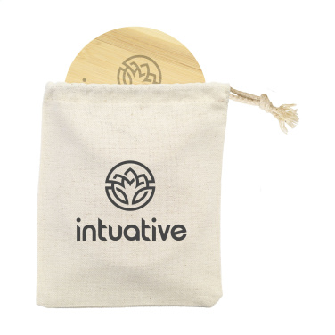 Logo trade promotional gifts picture of: Bamboo Coaster Set