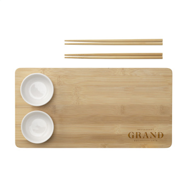 Logotrade business gift image of: Temaki Bamboo Sushi Tray gift set