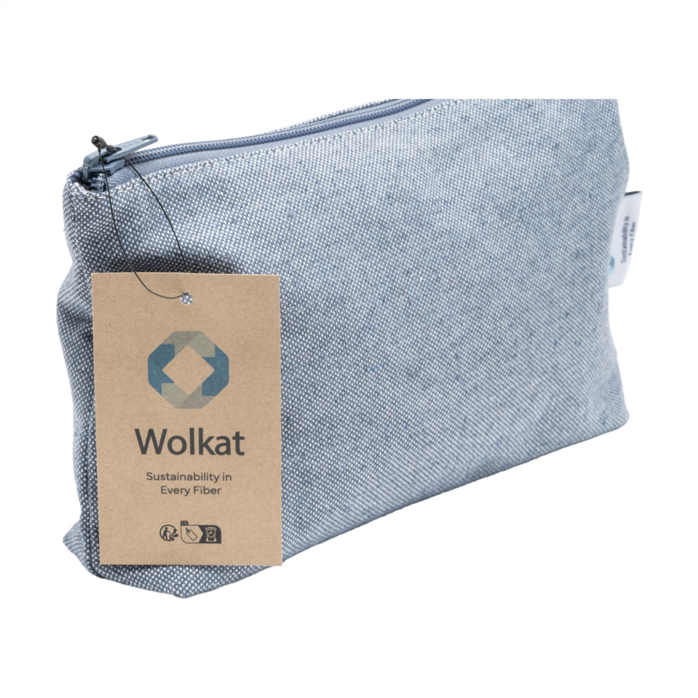 Logo trade promotional merchandise image of: Wolkat Safi Recycled Textile Cosmetic Bag
