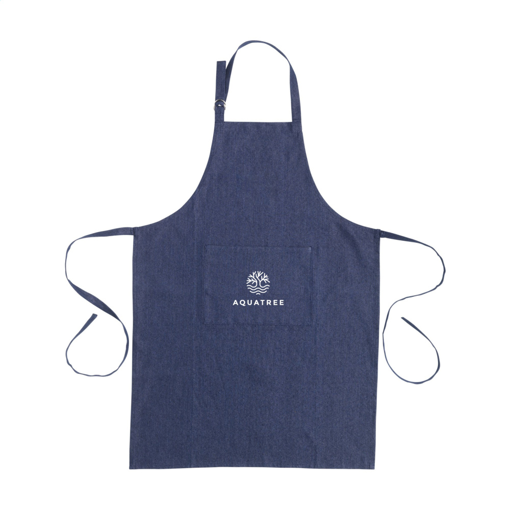 Logotrade promotional gift image of: Apron GRS Recycled Denim (220 g/m²)