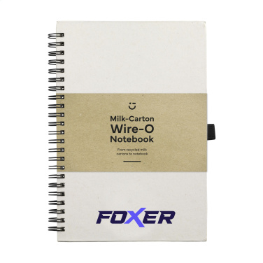 Logo trade corporate gifts image of: Milk-Carton Wire-O Paper Notebook A5