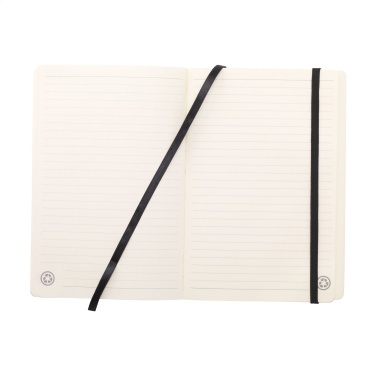 Logotrade business gift image of: Monti Recycled Leather - Paper Notebook A5