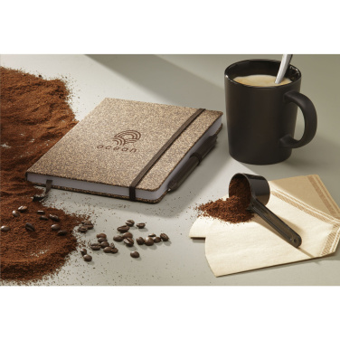 Logo trade corporate gifts picture of: CoffeeGround Cork Paper Notebook A5