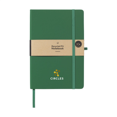 Logo trade promotional merchandise image of: Recycled GRS PU Paper Notebook A5