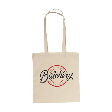 Logo trade promotional giveaways image of: ShoppyBag (100 g/m²) long handles cotton bag