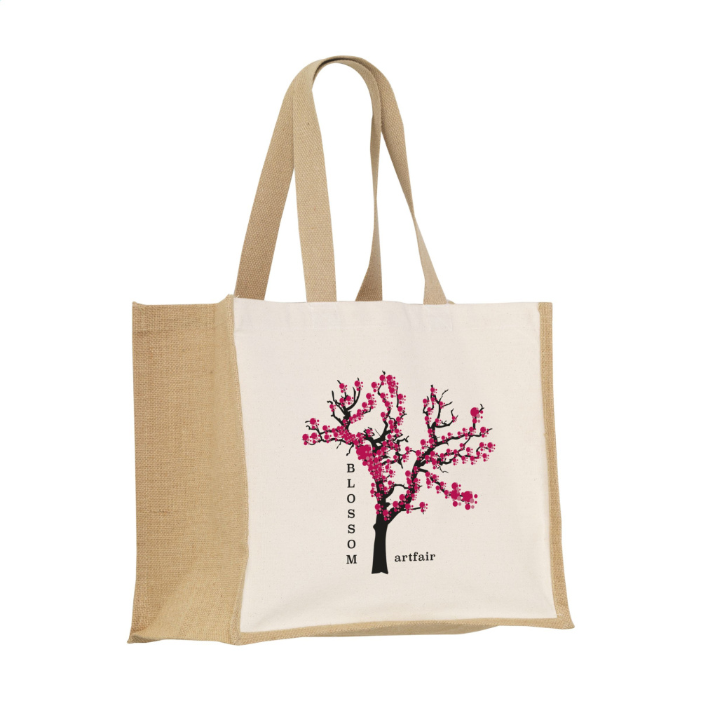 Logo trade promotional giveaways image of: Jute Canvas Shopper (320 g/m²) bag