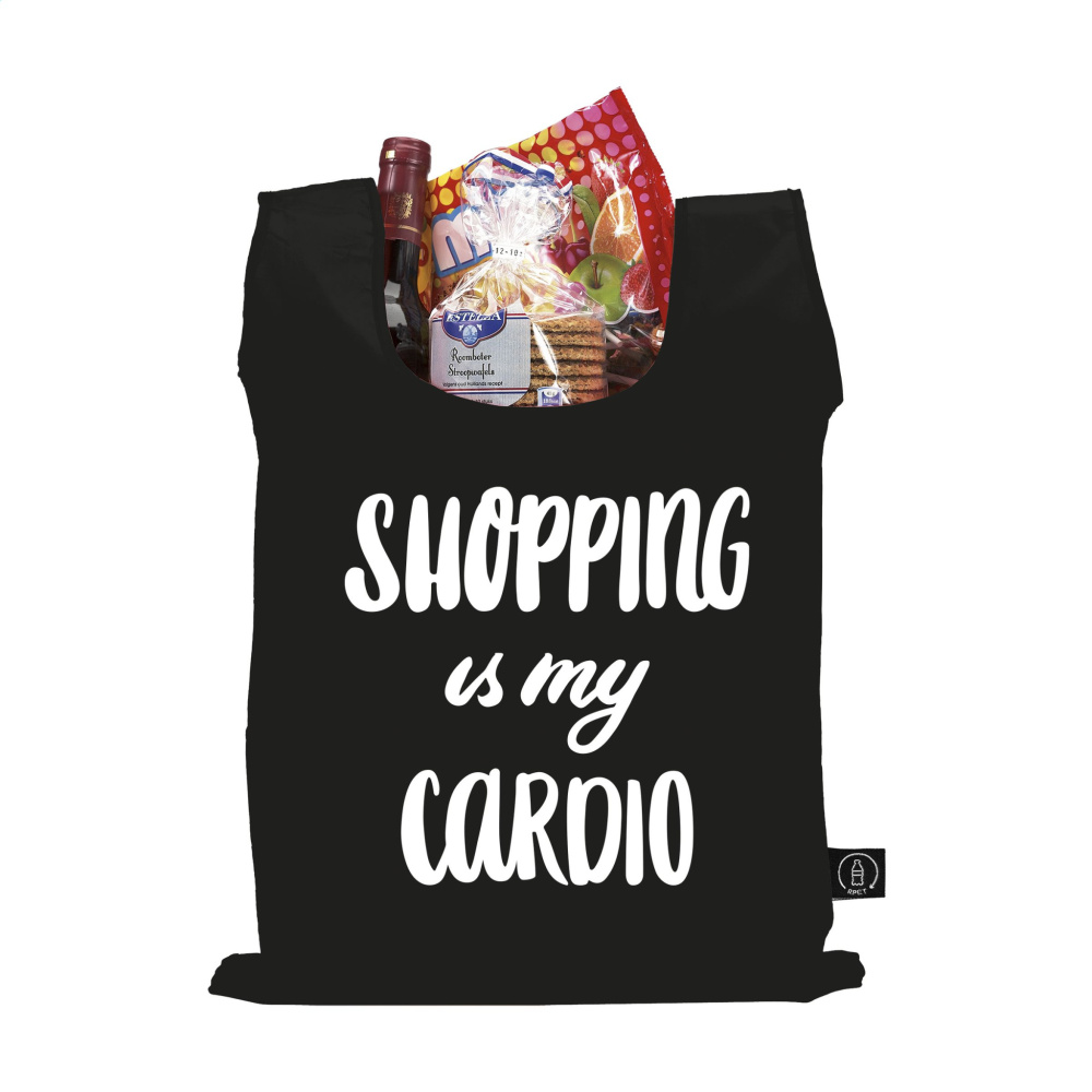 Logo trade promotional giveaways picture of: Shop Easy RPET folding shopping bag