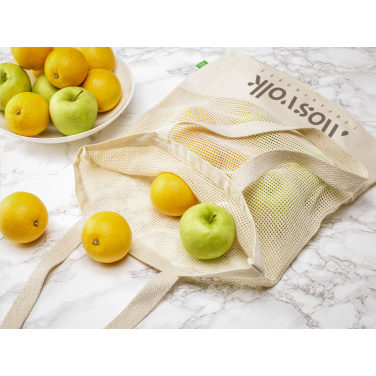 Logo trade promotional merchandise picture of: Natura Organic Mesh Shopper (180 g/m²) shopping bag