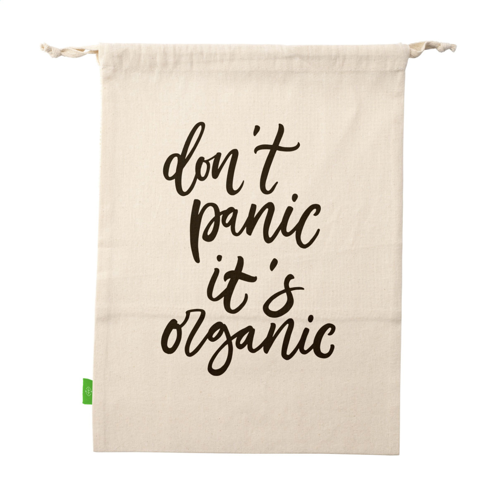Logo trade promotional items image of: Natura Organic GOTS Mesh Bag (120 g/m²) fruit bag