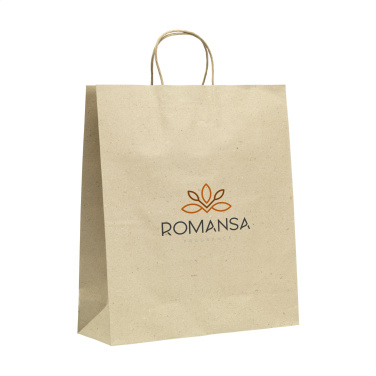 Logo trade promotional items picture of: Leaf It Bag recycled grass paper (120 g/m²) XL