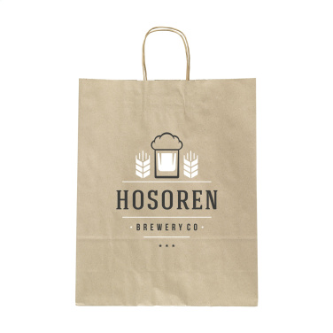 Logo trade promotional products image of: Leaf It Bag recycled grass paper (90 g/m²) M