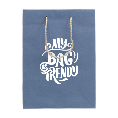 Logo trade business gifts image of: Leaf It Bag recycled with jeans fibres (180 g/m²) M