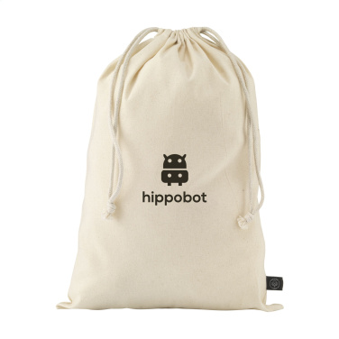 Logotrade promotional giveaways photo of: Gift Pouch Natural GRS Recycled Cotton (150 g/m²) L