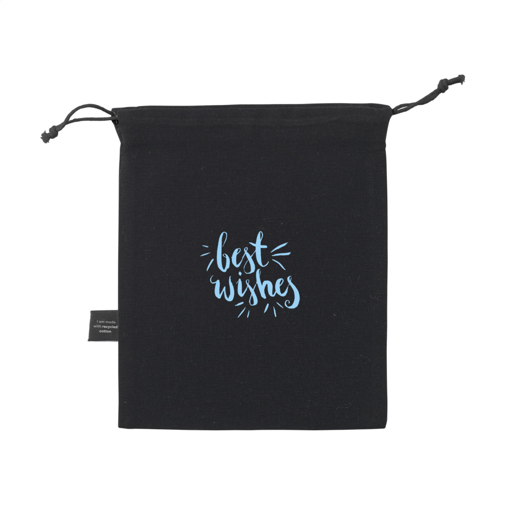 Logo trade promotional gift photo of: Gift Pouch GRS Recycled Cotton (150 g/m²) S