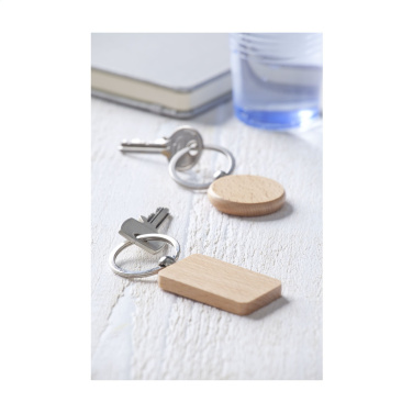 Logotrade advertising product image of: WoodKey Circle keychain