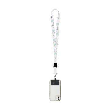 Logo trade corporate gifts picture of: Lanyard Sublimatie Buckle RPET 2 cm with Patch keycord