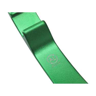 Logo trade promotional merchandise image of: Alu Opener GRS Recycled keyring