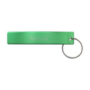 Logo trade promotional items image of: Alu Opener GRS Recycled keyring